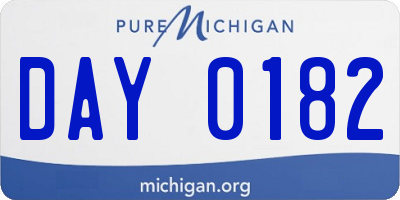 MI license plate DAY0182