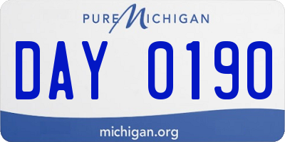 MI license plate DAY0190