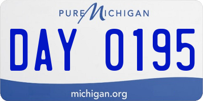 MI license plate DAY0195