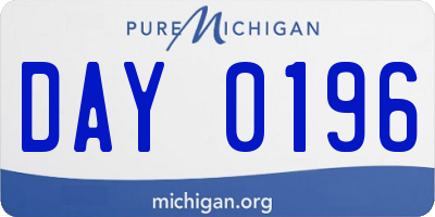 MI license plate DAY0196