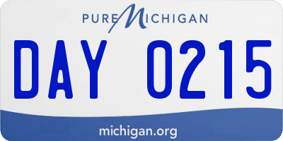 MI license plate DAY0215