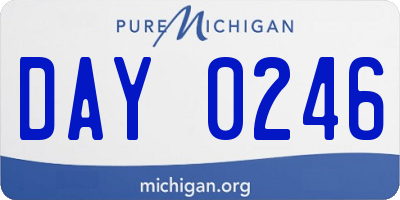 MI license plate DAY0246