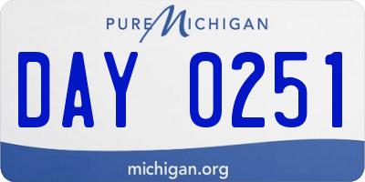 MI license plate DAY0251