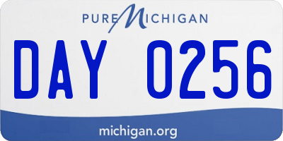 MI license plate DAY0256
