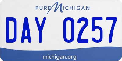 MI license plate DAY0257