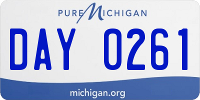 MI license plate DAY0261