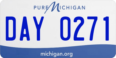MI license plate DAY0271
