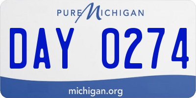 MI license plate DAY0274
