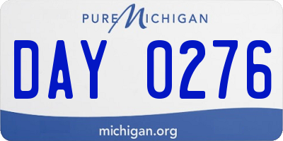 MI license plate DAY0276