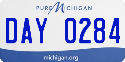 MI license plate DAY0284