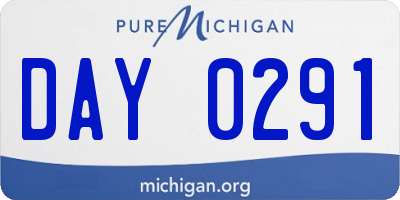 MI license plate DAY0291