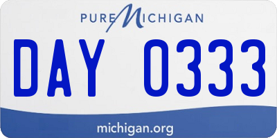 MI license plate DAY0333