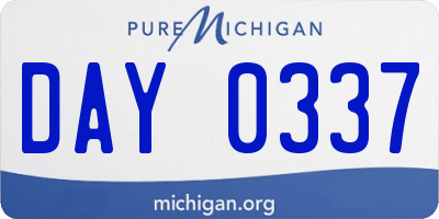 MI license plate DAY0337