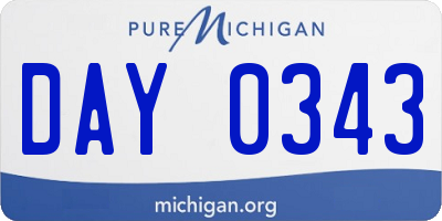 MI license plate DAY0343