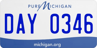 MI license plate DAY0346