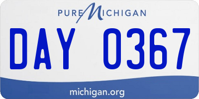 MI license plate DAY0367