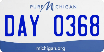 MI license plate DAY0368