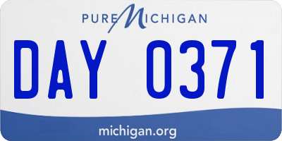MI license plate DAY0371