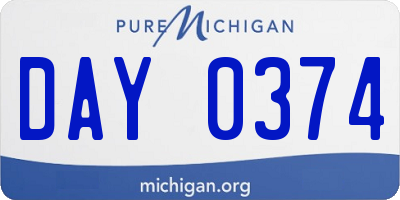 MI license plate DAY0374
