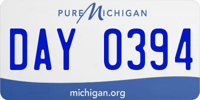 MI license plate DAY0394