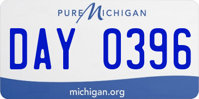 MI license plate DAY0396