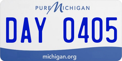 MI license plate DAY0405