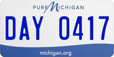 MI license plate DAY0417