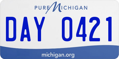MI license plate DAY0421