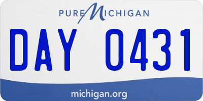 MI license plate DAY0431