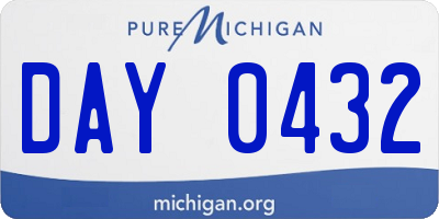 MI license plate DAY0432