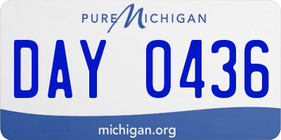MI license plate DAY0436