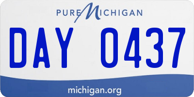MI license plate DAY0437
