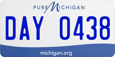 MI license plate DAY0438