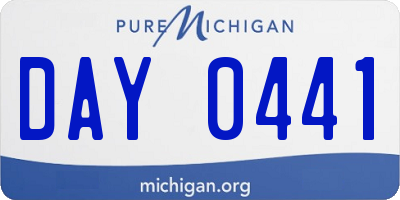 MI license plate DAY0441