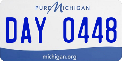 MI license plate DAY0448