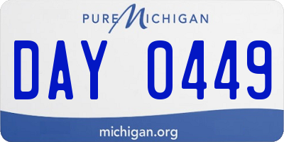 MI license plate DAY0449