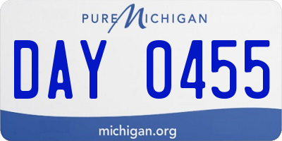 MI license plate DAY0455