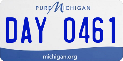 MI license plate DAY0461
