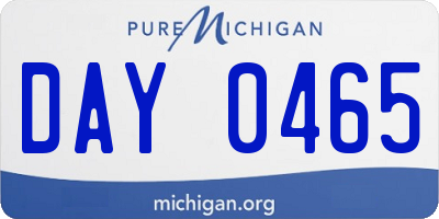 MI license plate DAY0465