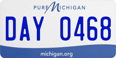 MI license plate DAY0468
