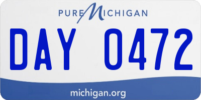 MI license plate DAY0472