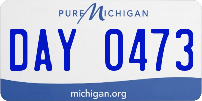 MI license plate DAY0473