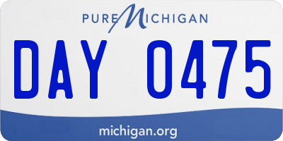 MI license plate DAY0475