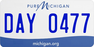 MI license plate DAY0477