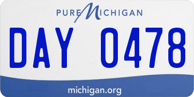 MI license plate DAY0478
