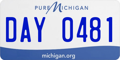 MI license plate DAY0481