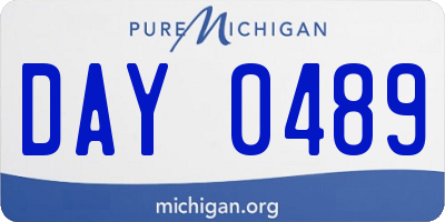 MI license plate DAY0489