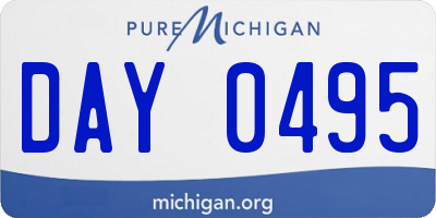 MI license plate DAY0495