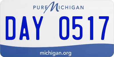 MI license plate DAY0517