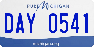 MI license plate DAY0541